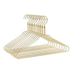 AL20 - 16.5 inch  Gold Aluminum Hangers - 100 Hangers