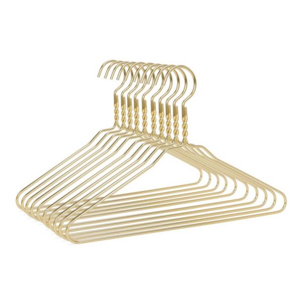AL20 - 16.5 inch  Gold Aluminum Hangers - 100 Hangers