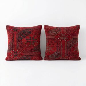 Rug Pillow Cover Set of 2 | 15'' X 15''
