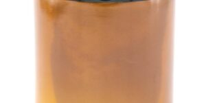 8.5oz Unlabeled Amber Jar Soy Candle For Private Label