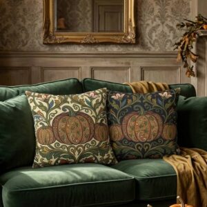 William Morris Pillow Covers, Cream or Black, 18x18 inch